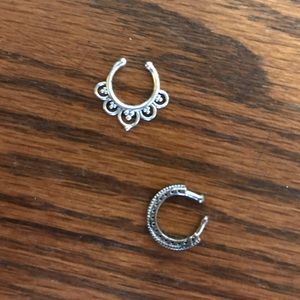 Pack of Two Faux Septum Rings